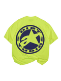 Alpinestars Limited Edition Dirt Studios Tech Series T-shirt, fluogeel katoen met oversized marineblauw logo op de rug.