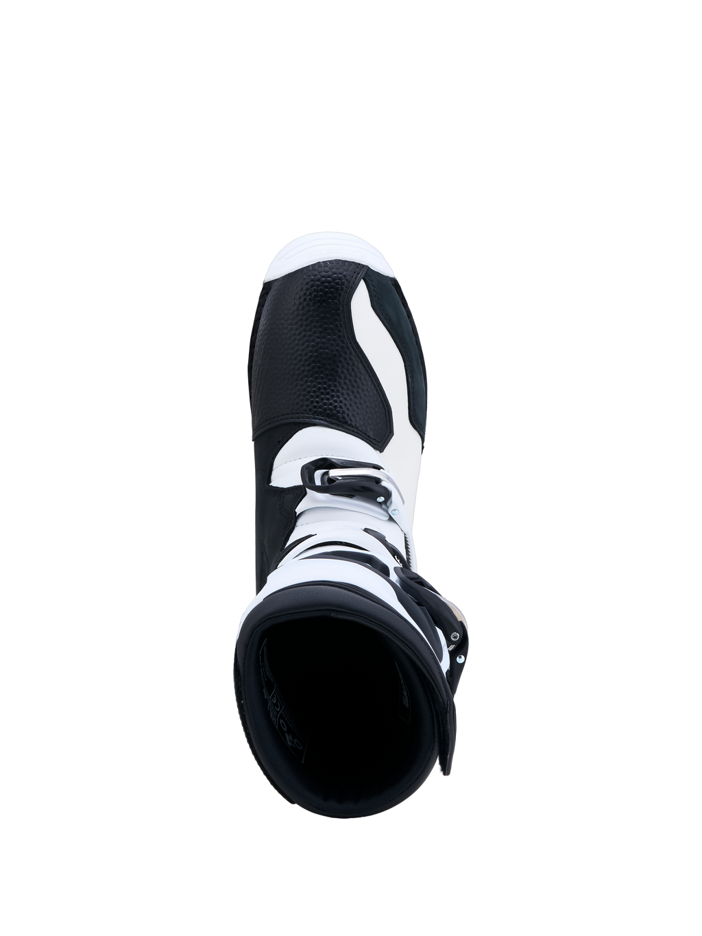 Alpinestars Tech-T laarzen, triallaarzen voor off-road, zwart en wit, leer met gespsluiting, CE-gecertificeerd.