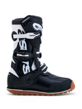 Alpinestars Tech-T laarzen, heren trialsmotorlaarzen, zwart en wit leer, CE-gecertificeerd, rubberen zool met hoge grip.