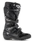 Alpinestars Tech 7 Enduro motorlaarzen, zwarte motorcrosslaarzen, voorzien van vier verstelbare gespen en een versterkt TPU-chassis, robuuste profielzool voor off-road tractie, wit sterlogo en Tech 7-branding, duurzaam hoogwaardig schoeisel voor enduro en terreinrijden