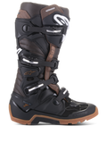 Alpinestars Tech 7 Enduro motorlaarzen, off-road motorlaarzen, zwart en donkerbruin, meerdere verstelbare gespen, robuuste enduro-zool, beschermende constructie voor enduro- en motorcrossrijden