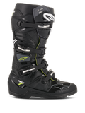 Alpinestars Tech 7 Enduro Drystar laarzen, zwart met fluorescerend gele accenten, waterdichte off-road motorlaarzen met vier zilveren gespen, robuuste zool met veel grip en beschermende TPU-constructie voor enduro
