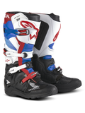 Alpinestars Honda Tech 7 Enduro Drystar laarzen, enduro motorlaarzen, rood blauw zwart en wit, meerdere verstelbare gespen, Honda-branding, robuuste bescherming, hoog ontwerp met enkelondersteuning