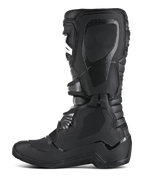 Alpinestars Tech 3 Enduro laarzen, off-road motorlaarzen, zwart, mediaal zijprofiel met getextureerde TPU-greeppanelen, beschermende scheenplaat en duurzame constructie voor enduro en motorcross.