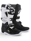 Alpinestars Stella Tech 3 laarzen, dames-motorcrosslaarzen met beschermende TPU-panelen en verstelbare gespsluitingen, zwart en wit