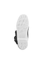 Alpinestars Tech 3 Enduro Waterproof laarzen, zwart en wit, onderaanzicht van de witte profielzool met hoge grip, off-road tractiepatroon met logo in reliëf, duurzame buitenzool ontworpen voor motorcross- en enduro-prestaties
