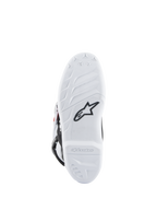 Alpinestars Youth Tech 7S laarzen, motorcrosslaarzen, witte zool met zwart Astars-logo, getextureerd grippatroon, duurzaam samengesteld materiaal voor off-road prestaties