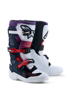 Alpinestars Jeugd Tech 7S laarzen, motorcrosslaarzen, donkerblauw, wit en zwart, CE-gecertificeerde TPU-bescherming