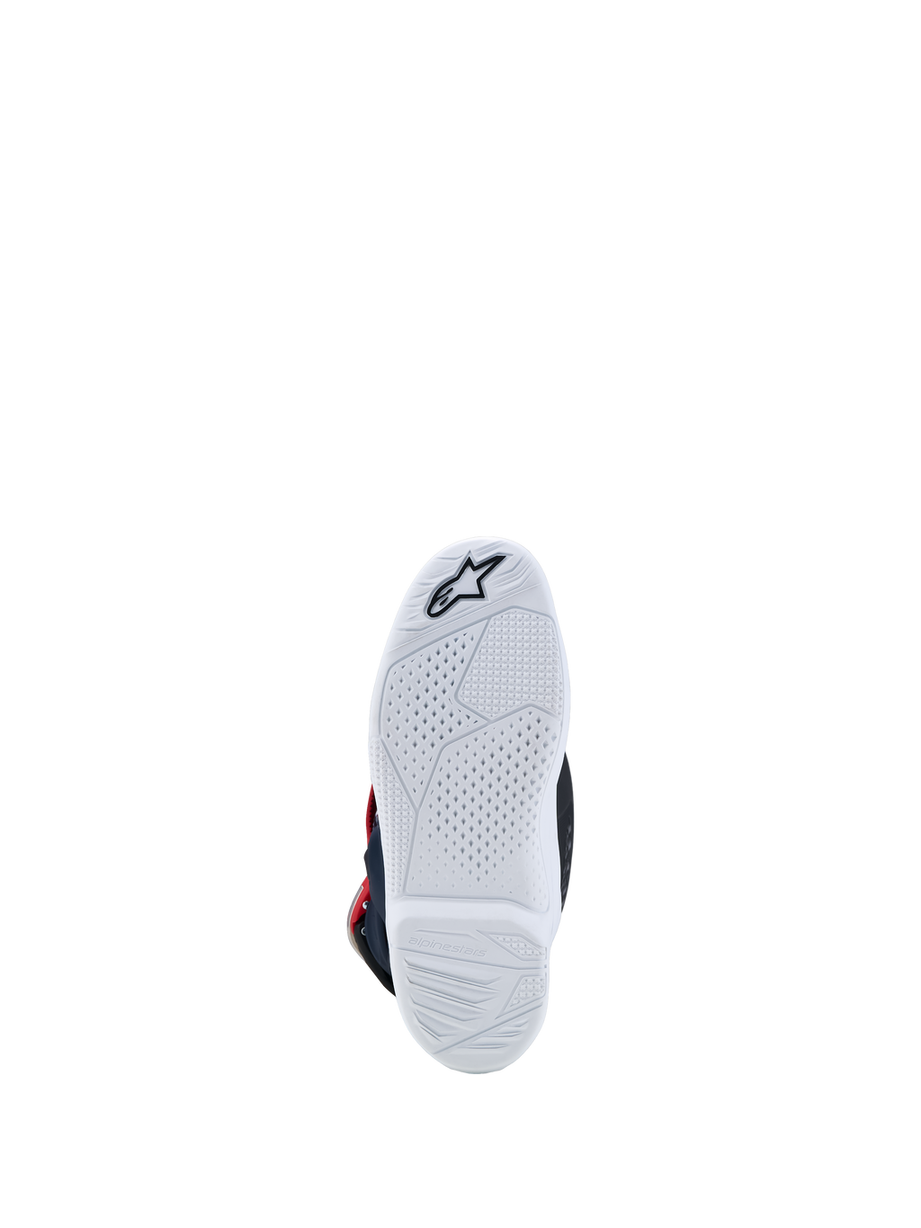 Alpinestars Jeugd Tech 7S laarzen, witte vervangbare zool met hoge grip voor junior motocross racing en controle.