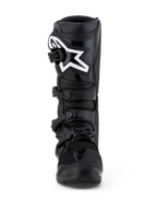 Alpinestars Tech 7 Enduro Gore-Tex laarzen, waterdichte motorlaarzen in zwart en wit, CE-gecertificeerd met TPU-bescherming.