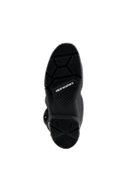 Alpinestars Tech 7 Enduro Gore-Tex motorlaarzen, zwarte zool met rode slijtagelimietindicator en stevige grip.
