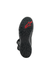 Alpinestars XT-8 GORE-TEX Boots, Adventure Enduro Boots, outsole view, black rubber with an aggressive lug pattern and a red Alpinestars logo, optimized for off-road grip and durability