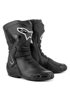 Alpinestars Stella SMX-6 V3 laarzen, performance motorlaarzen voor dames, zwart en wit, met microvezelconstructie, TPU scheenbeen- en enkelbescherming en mesh flexzones voor circuit- en straatgebruik
