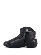 Alpinestars Stella SMX-1 R V2 dameslaarzen, zwart, laag uitgesneden performance motorlaars, zijaanzicht met ritssluiting, enkelband met logo en microvezelconstructie met TPU-hielkap
