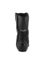 Alpinestars Stella SMX-6 V3 Drystar® laarzen, zwart, achteraanzicht met de TPU-hielkap en kuitbescherming aan de achterzijde, hoogwaardige waterdichte motorlaarzen voor dames