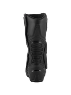 Alpinestars SMX-6 V3 GORE-TEX Boots, Motorcycle Performance Riding Boots, Black, rear view featuring the TPU ankle brace system, textured Achilles protection panels, and reinforced heel counter