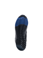 Alpinestars RT-8 GORE-TEX Boots, sole view showing black and blue rubber outsole, featuring a rugged lug pattern and TPF branding, designed for traction and walking comfort on adventure touring terrain.