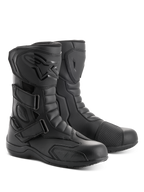 Alpinestars Radon Drystar® laarzen, motor touringlaarzen, zwart, met drie verstelbare klittenbandsluitingen, TPU-scheenplaat met logo in reliëf en een verstevigd schakelvlak, duurzame microvezelconstructie voor weg- en adventure-ritten