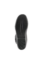 Alpinestars Radon Drystar® laarzen, motorlaarzen voor touring, onderaanzicht van de zwarte gevulkaniseerde compound zool met getextureerde grippatronen en Alpinestars-branding.