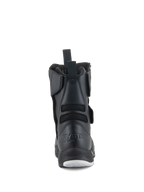 Alpinestars Stella RT-7 Touring Drystar® dameslaarzen, motorlaarzen voor dames, zwart, achteraanzicht met Drystar-logo in reliëf op de hiel, aantreklus aan de achterkant en flexibele textielbalgen voor extra bewegingsvrijheid.