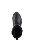 Alpinestars Stella RT-7 Touring Drystar® laarzen, tourlaarzen voor dames, zwart en wit, bovenaanzicht kijkend in de opening van de laars, voorzien van een gevoerde kraag, hiellus aan de achterzijde en een duurzaam bovenwerk van microvezel met Alpinestars-branding