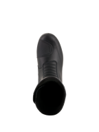 Alpinestars Andes V2 Drystar® laarzen, zwarte motor touringlaarzen, bovenaanzicht met leren bovenwerk, schakelpad met textuur en accordeon flex-zone aan de voorzijde voor waterdichte adventure ritten.