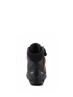 Alpinestars Stella Faster-4 dames motorschoenen, zwart en Diva Pink, achteraanzicht met de versterkte hielkap, zachte textiele kraag en strak ergonomisch ontwerp voor sportief motorrijden