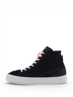 Alpinestars Stella Stated Podium schoenen, urban dames motorlaarzen, zwart en wit, skate-geïnspireerde stijl met dikke zool.