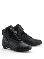 Alpinestars Stella Faster-4 Drystar® schoenen, waterdichte motorrijschoenen voor dames, zwart en zilver, bovenwerk van microvezel met vetersluiting en enkelband, beschermende TPU-verstevigingen en Alpinestars-logo's