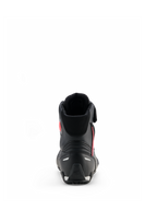 Alpinestars Stella Faster-4 Drystar® damesschoenen, Black Gray Coral Fluo, achteraanzicht met hielondersteuning en reflecterende accenten, waterdichte motorrijschoenen met een sportief ontwerp voor dames