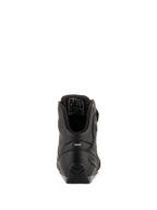 Alpinestars Faster-3 Drystar® Riding Shoes, Black Cool Gray, rear view showing heel reinforcement, reflective tab, and internal lining, waterproof microfiber construction for road riding.