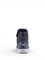 Alpinestars Chrome Drystar dames motorlaarzen, urban schoenen in zwart en asfalt, waterdicht leer met reflecterende hiel.