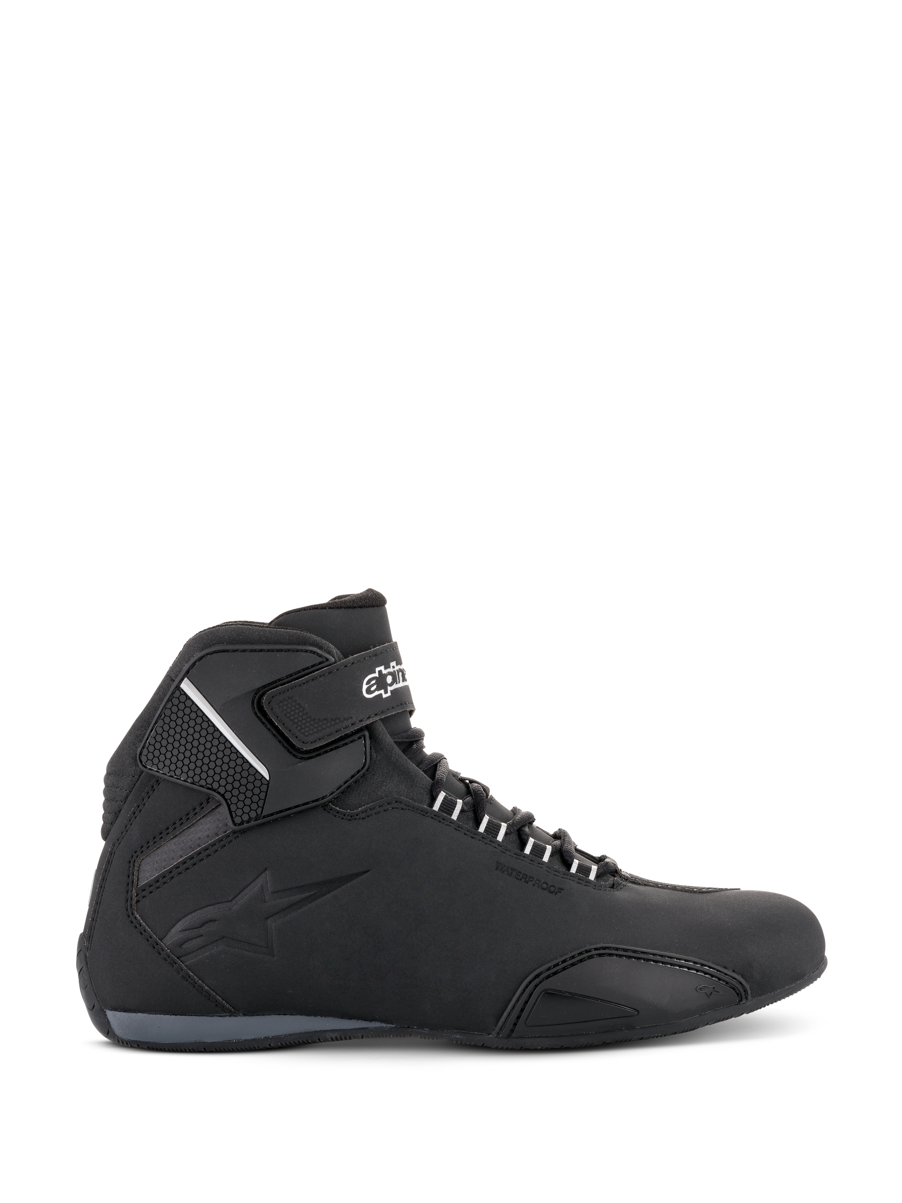 Authentic Handsewn Зеуе Blackout Sektor Waterproof - Zwart Schoenen Motorcycle | Alpinestars®