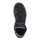 Alpinestars Speedflight Street Shoes, Black Gun Metal, bovenaanzicht van een enkele schoen met een mesh bovenwerk, TPU-verstevigingen en klittenband, urban motorschoenen