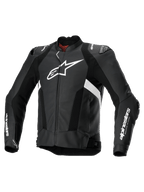Alpinestars Missile V3 Airflow Leren Jas, heren motorjas voor sportracing, zwart en wit, geperforeerd leer met schouder- en elleboogbescherming en Tech-Air compatibiliteit