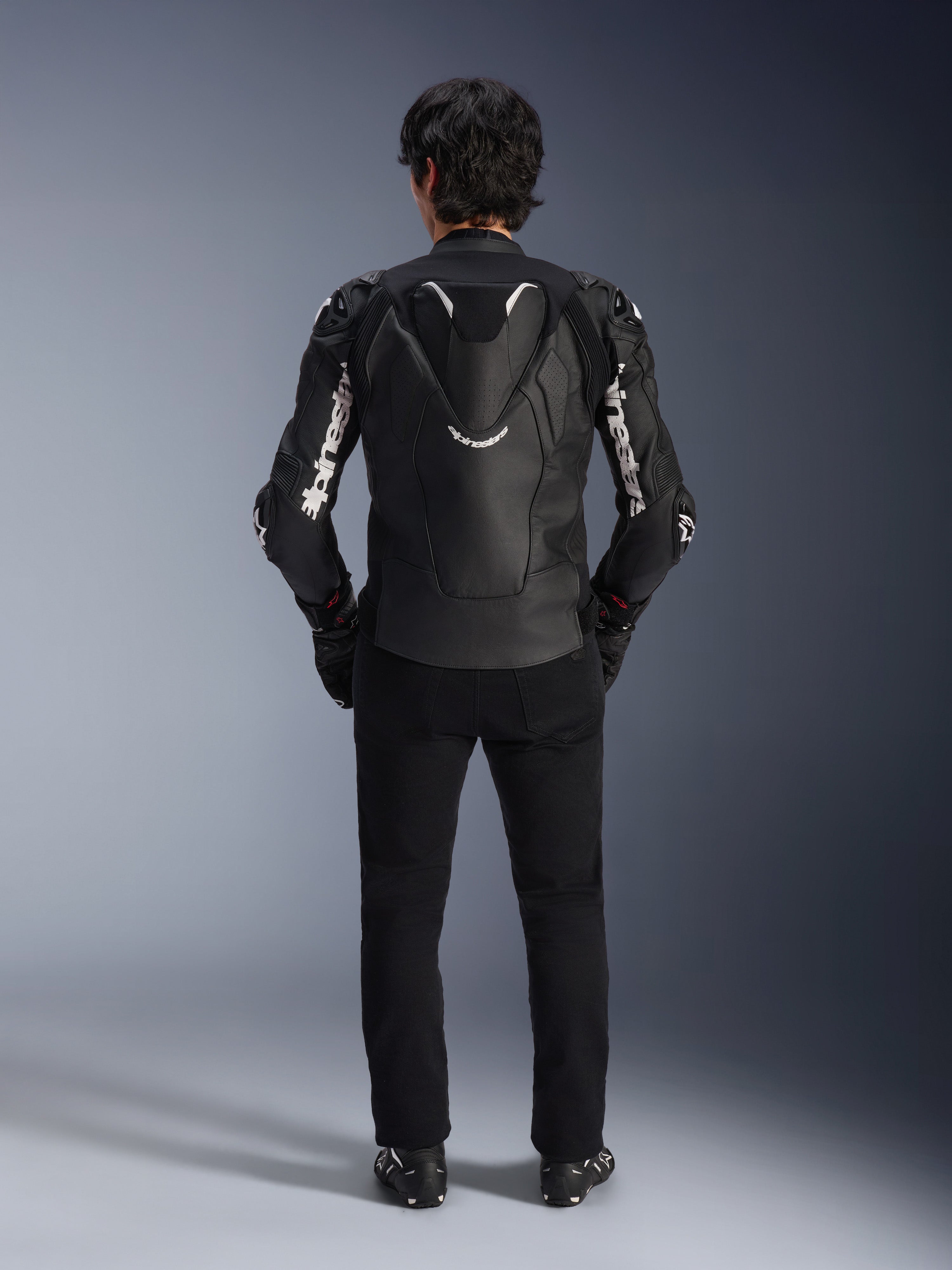 Atem V5 - Zwart Leren Jas Motorcycle | Alpinestars®
