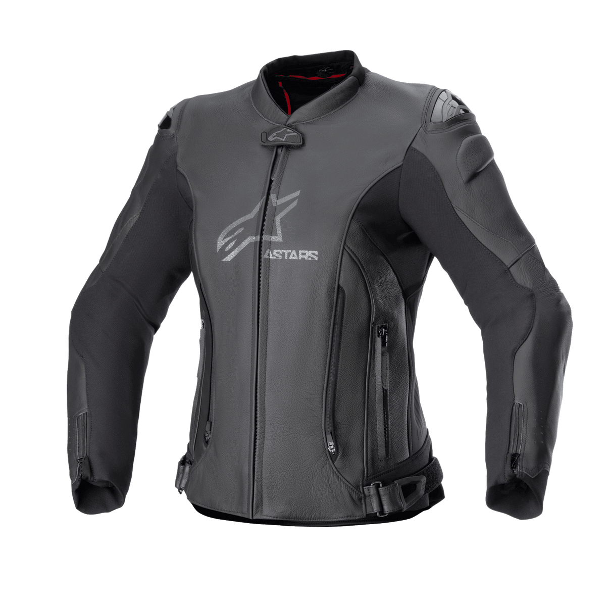Alpinestars Stella GP Plus V4 leren motorjas, dames motorjas, zwart, CE-gecertificeerd