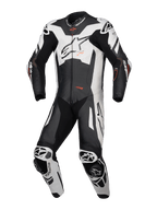 Alpinestars GP Plus V4 Sprint eendelig leren pak, zwart en wit, Tech-Air Ready, CE AAA-gecertificeerd.