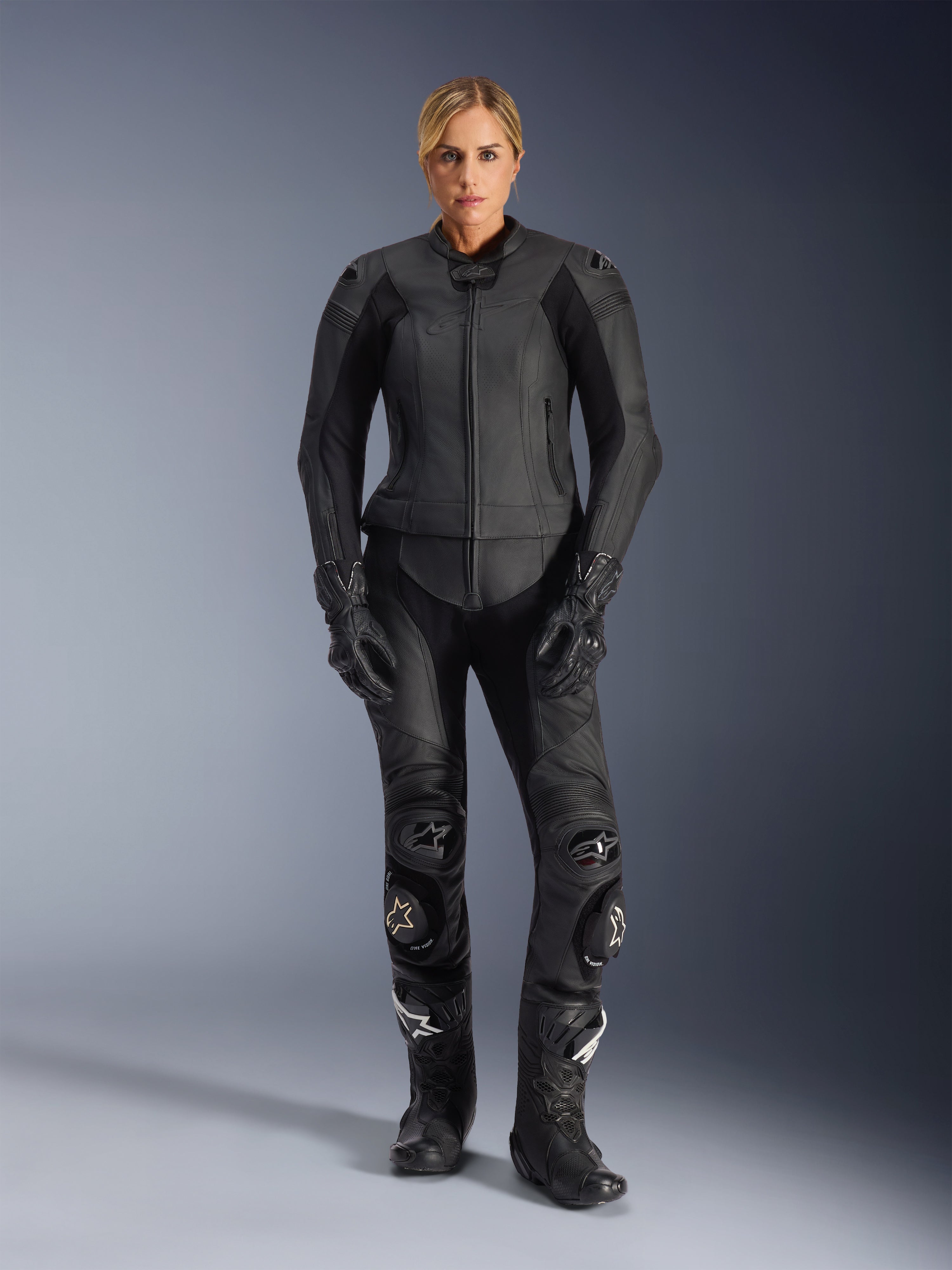 Stella Missile V2 2-Piece - Black Motorcycle Suit | Alpinestars®