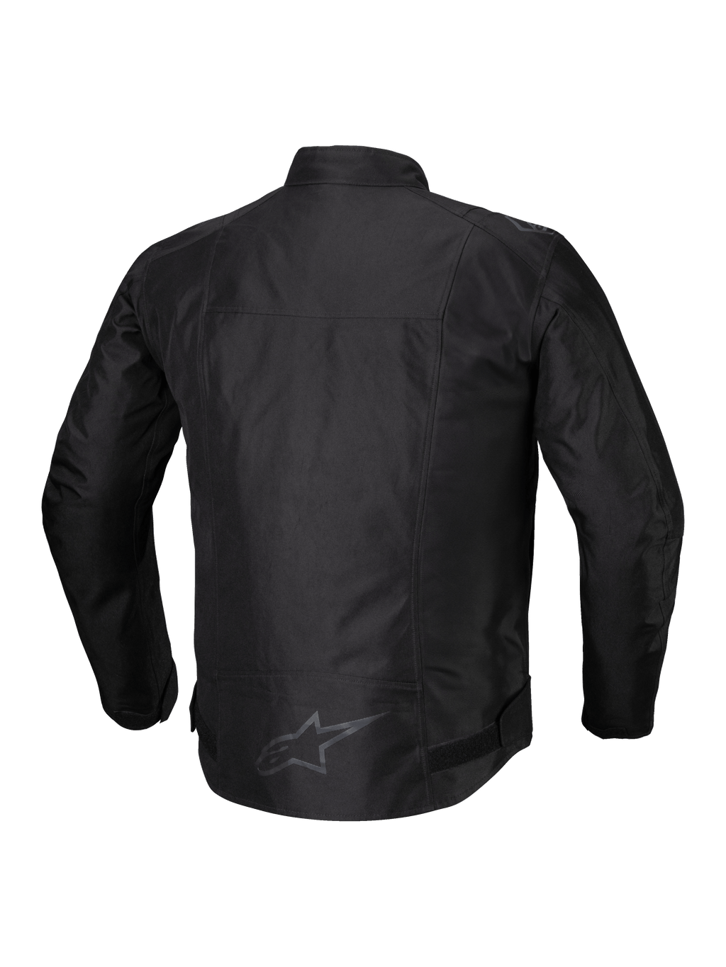 Alpinestars T-SPS V2 waterdichte herenmotorjas, zwarte achterkant met reflecterende details en verlengde onderrug