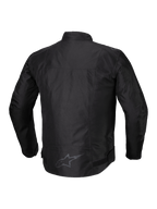 Alpinestars T-SPS V2 waterdichte herenmotorjas, zwarte achterkant met reflecterende details en verlengde onderrug