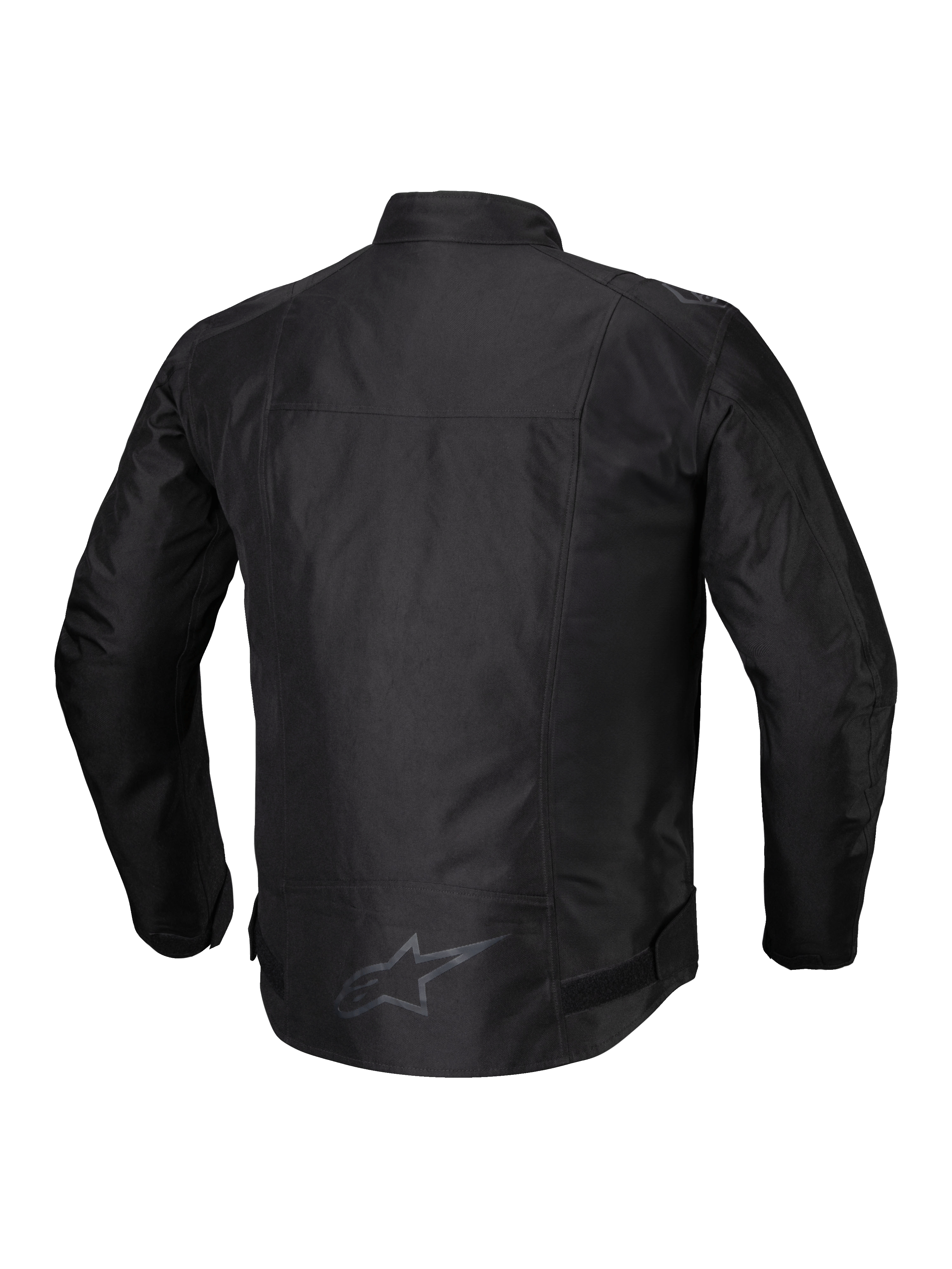 Alpinestars T-SPS V2 waterdichte herenmotorjas, zwarte achterkant met reflecterende details en verlengde onderrug