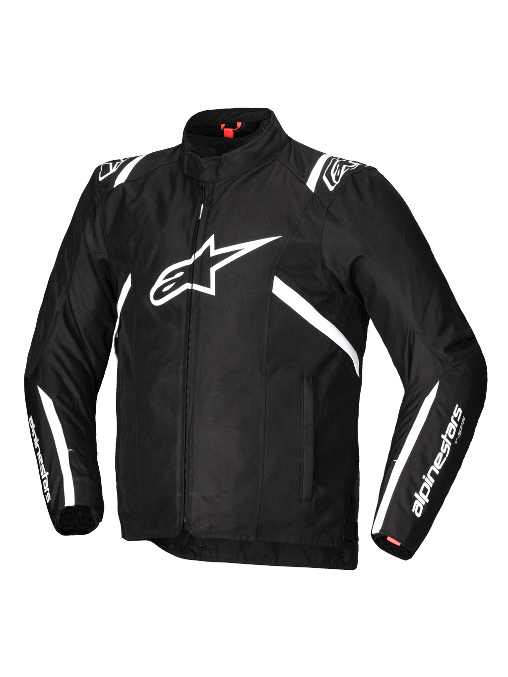 Alpinestars T-SPS V2 waterdichte motorjas, heren motorjas van textiel in zwart en wit, duurzame 600D polyconstructie, waterdicht membraan en CE-gecertificeerde bescherming