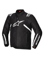 Alpinestars T-SPS V2 waterdichte motorjas, heren motorjas van textiel in zwart en wit, duurzame 600D polyconstructie, waterdicht membraan en CE-gecertificeerde bescherming