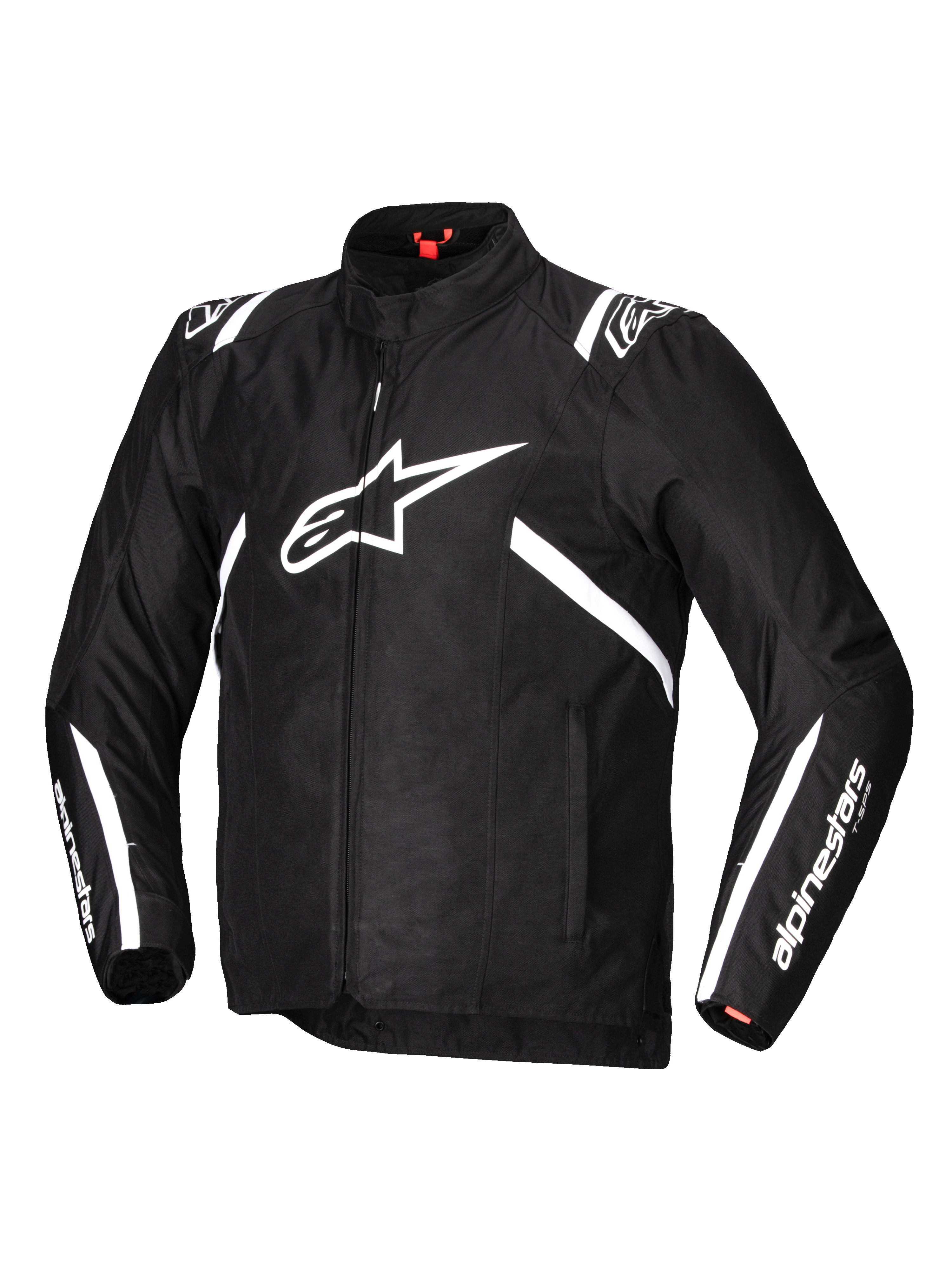 Alpinestars T-SPS V2 waterdichte motorjas, heren motorjas van textiel in zwart en wit, duurzame 600D polyconstructie, waterdicht membraan en CE-gecertificeerde bescherming