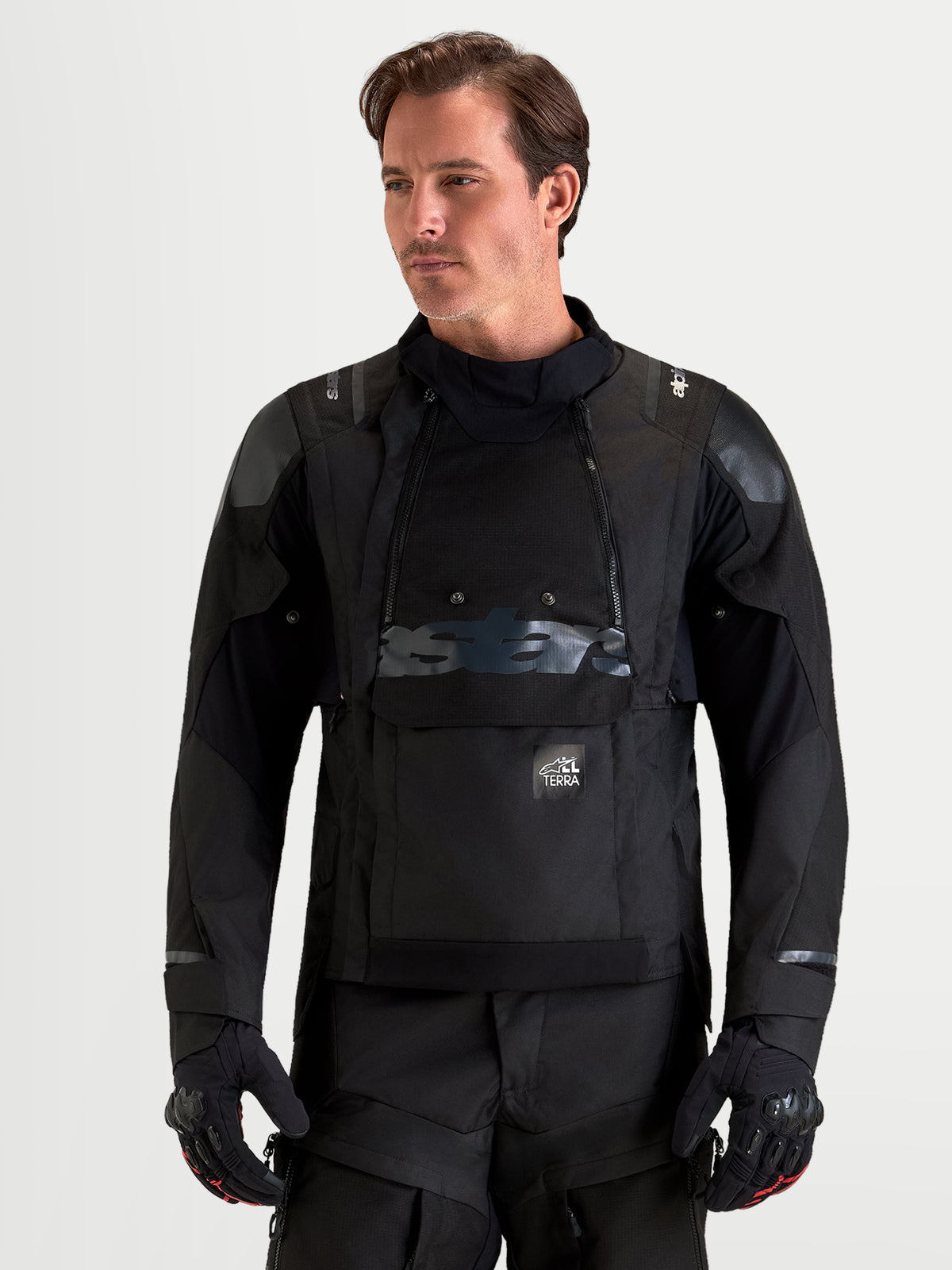 Alpinestars Harok V2 Drystar jas, heren-motorjas voor alle terreinen, zwart, uitneembare waterdichte Drystar-voering en CE-gecertificeerde bescherming