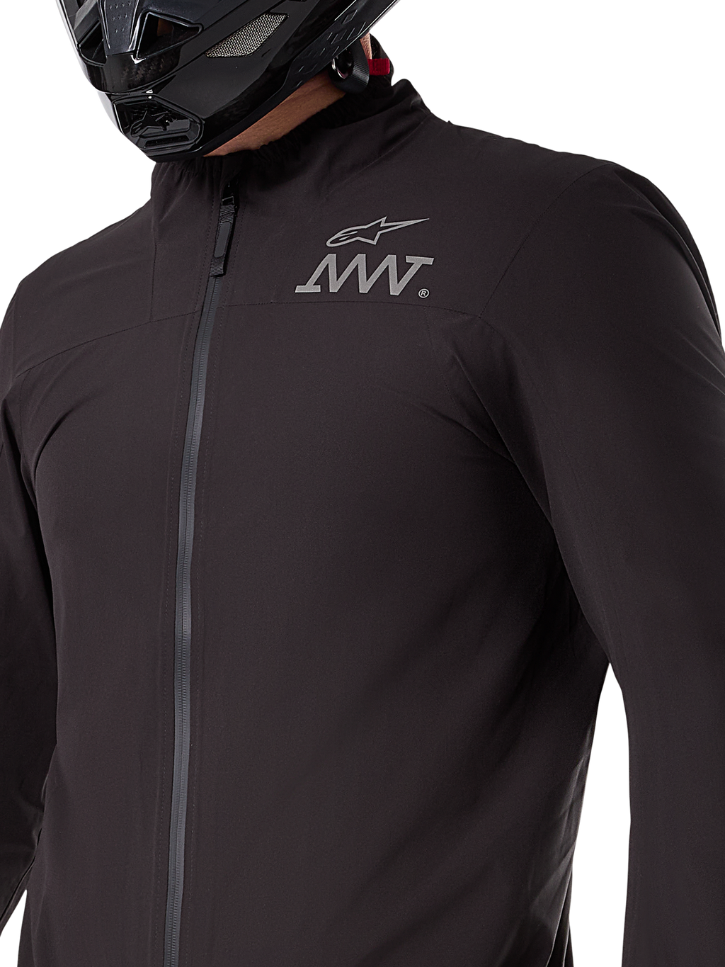 Alpinestars AMT-8 Stretch Drystar® XF Jacket Liner, zwarte waterdichte en winddichte stretchlaag, opvouwbaar technisch kledingstuk voor adventure motorrijden