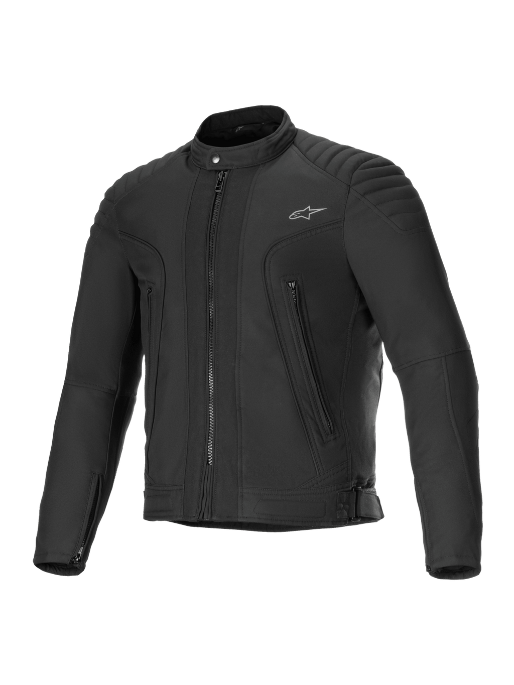 Alpinestars Clayton Waterafstotende Jas, zwarte urban motorjas voor heren, waterafstotende poly stof, gewatteerde schouderdetails en voorzakken met rits