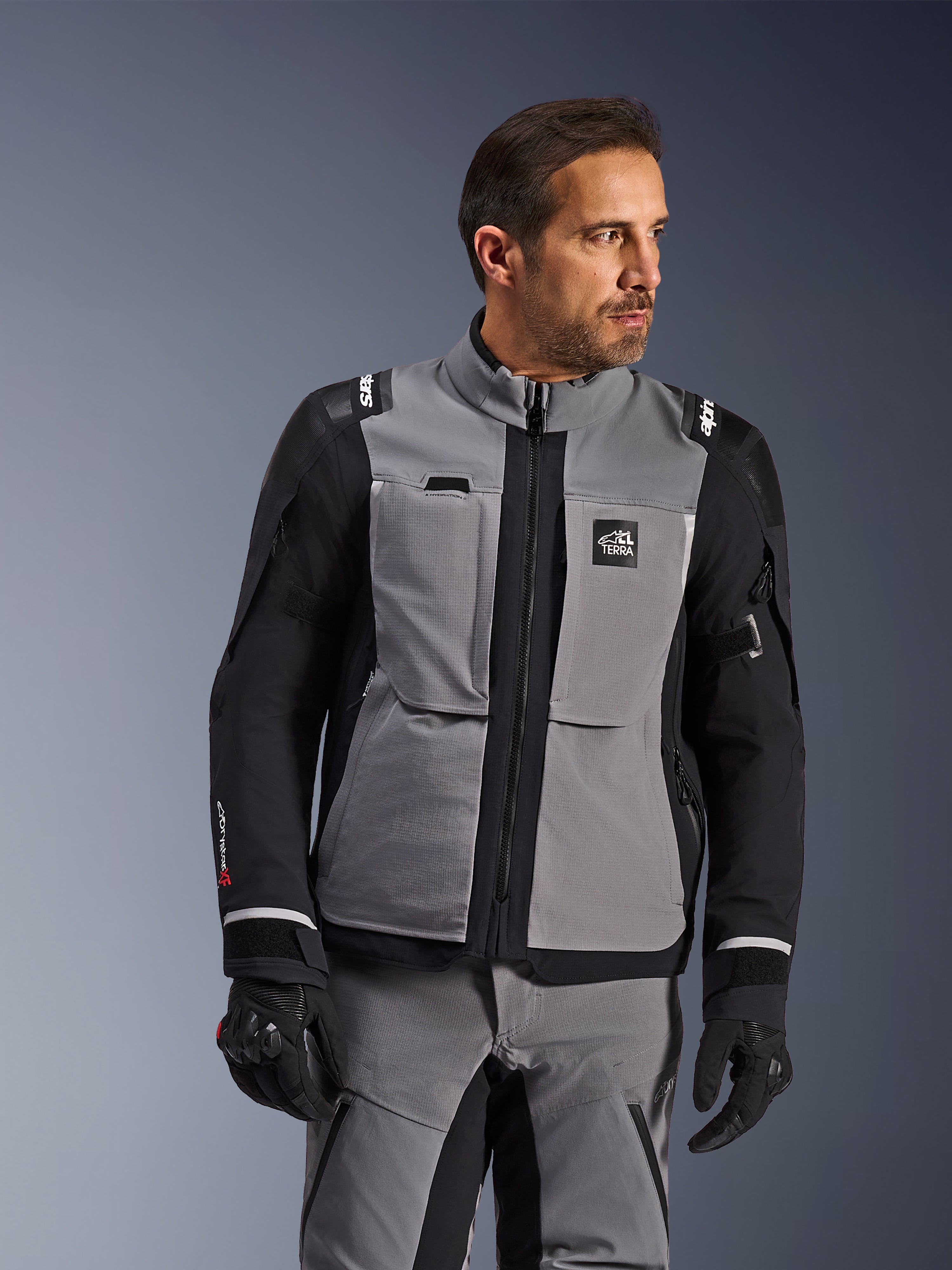 Andes Pro Drystar® XF - Gray Motorcycle Jas | Alpinestars®