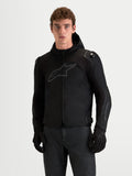 Alpinestars Zaca V 2 Waterproof Jas, heren motorjas voor sportief rijden, zwart, met capuchon en geïntegreerde DFS-schouderbescherming